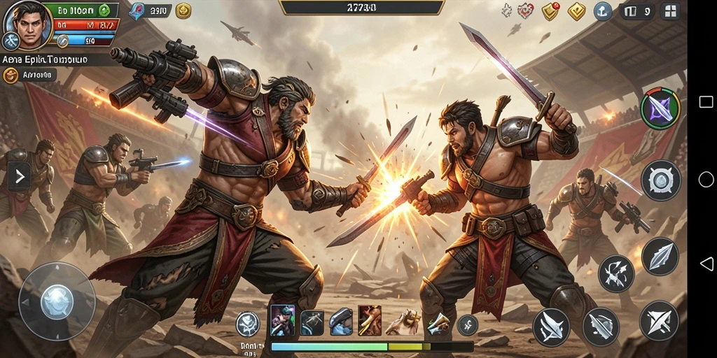 Screenshot utama 2739 menampilkan aksi pertarungan yang mendebarkan.