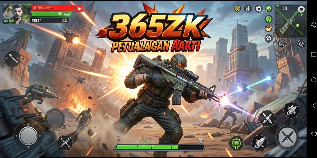 Tangkapan layar utama 365ZK yang menunjukkan aksi seru dan mendebarkan.