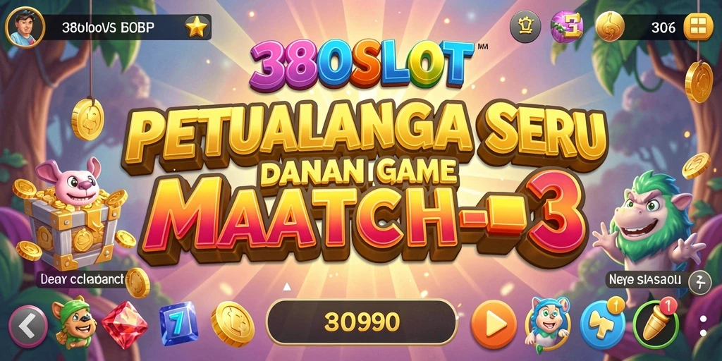 Tampilan menarik dari gameplay Match-3 di 380SLOT.