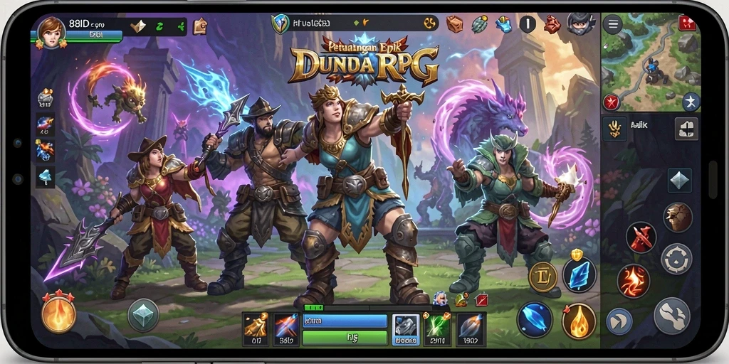 Tangkapan layar gameplay yang mendebarkan di dunia RPG.