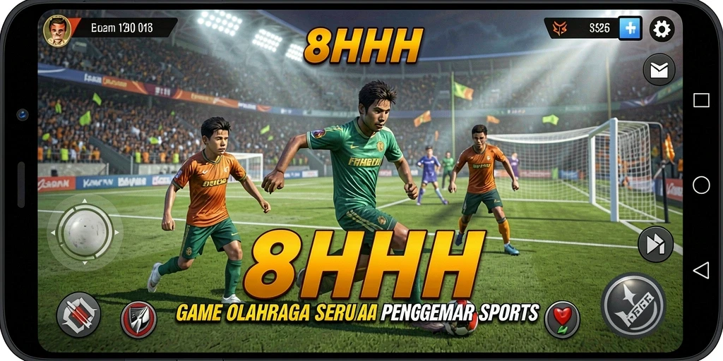 Screenshot gameplay 8HHH yang menampilkan pertandingan olahraga yang seru.