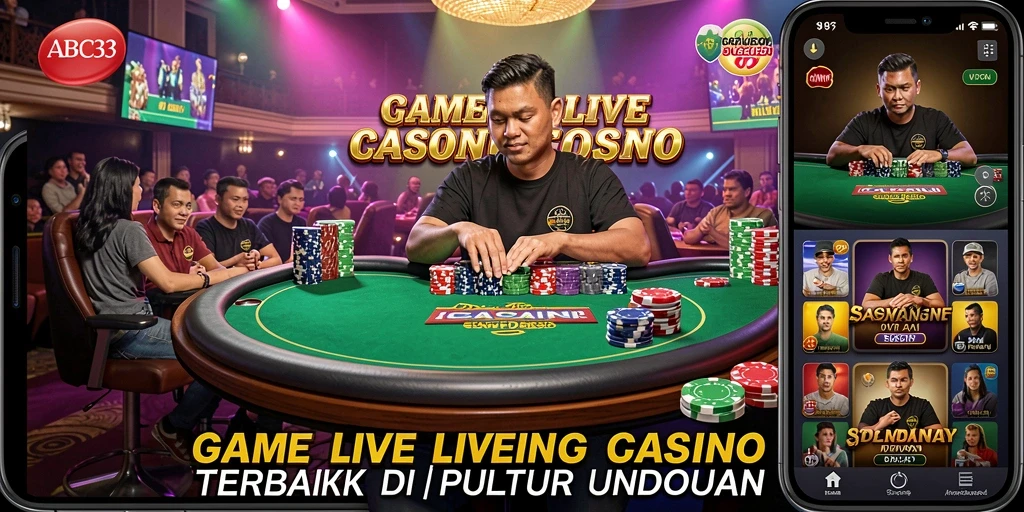 Tampilan gameplay Live Casino yang menarik di ABC33.