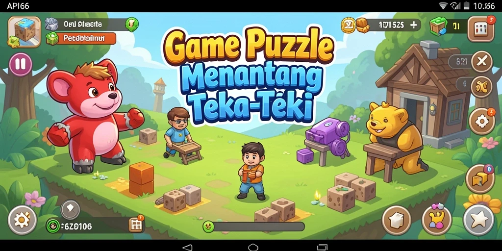 Gameplay seru dan menantang pada API66 di dalam game Puzzle.