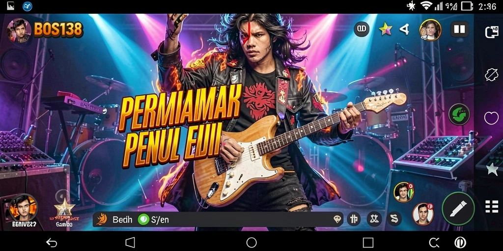Tampilan gameplay BOS138 yang menakjubkan dengan elemen musik interaktif.