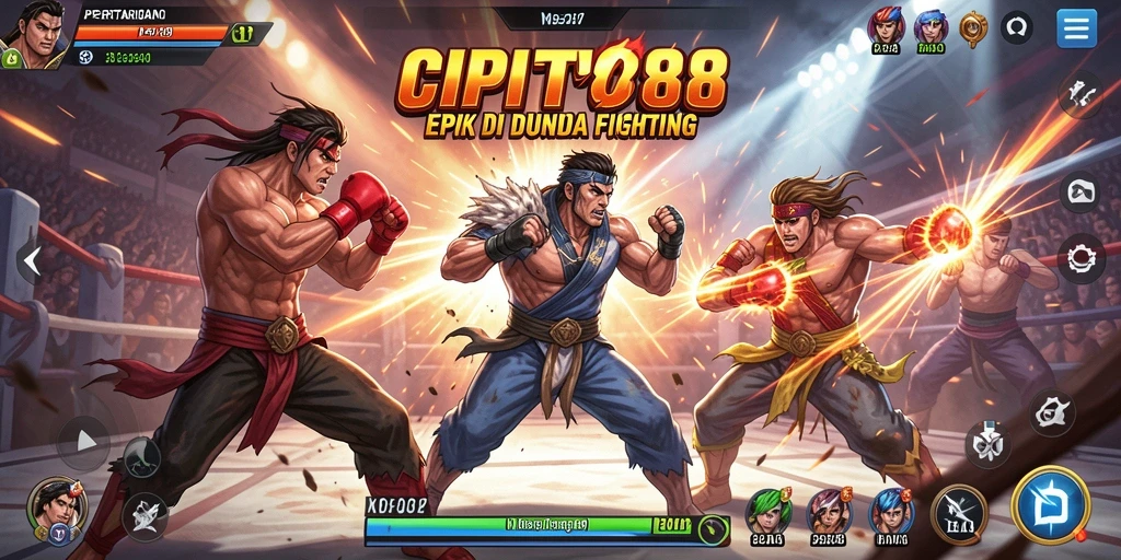 Screenshot game menunjukkan aksi pertarungan mendebarkan di CIPIT88.