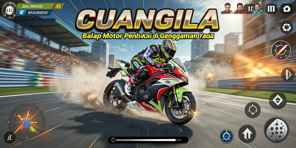 Tampilan seru gameplay balap motor di CUANGILA