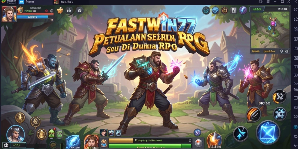 Screenshot menunjukkan aksi seru dalam permainan RPG FASTWIN77.
