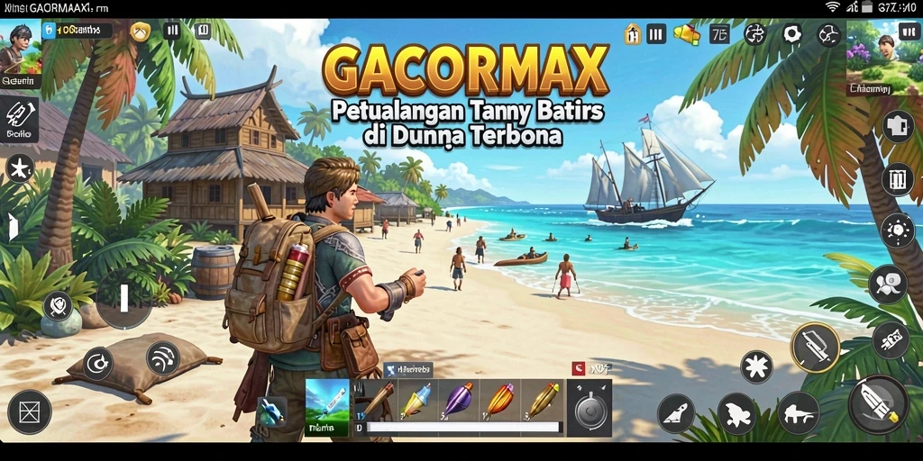 Tampilan gameplay <strong>GACORMAX</strong> menunjukkan kebebasan eksplorasi di dunia terbuka.