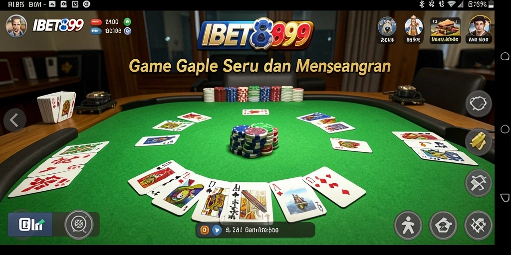 Tampilan seru gameplay Gaple di IBET899.