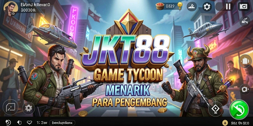 Tampilan utama gameplay JKT88 dengan elemen Tycoon yang menarik.