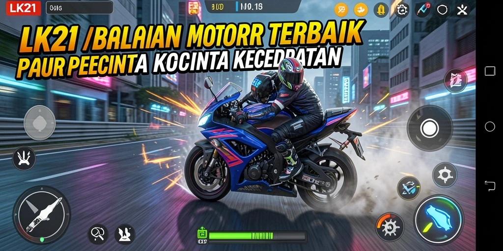 Gameplay LK21 menampilkan aksi balapan motor yang mendebarkan.