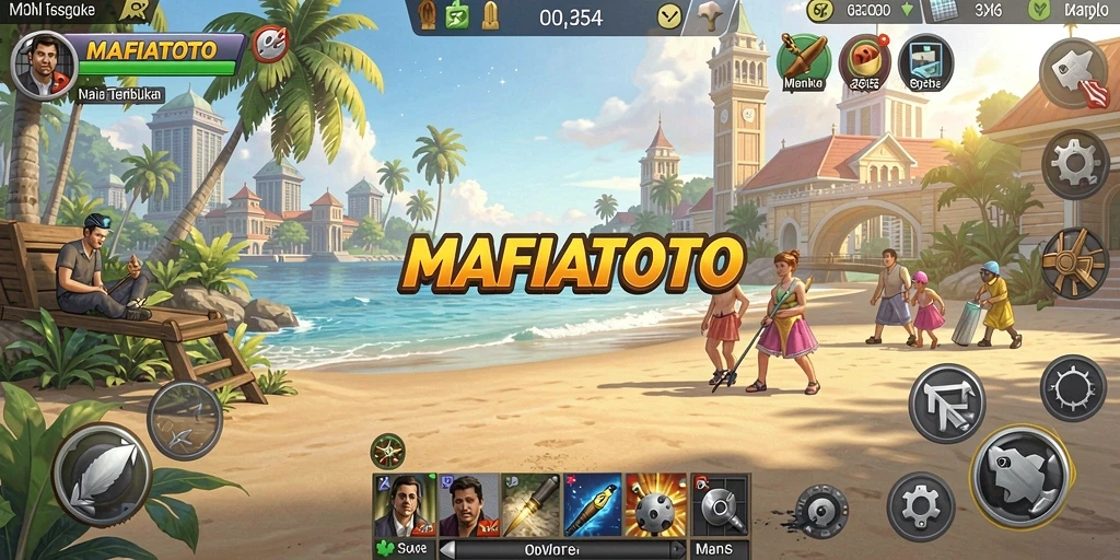 Tampilan menarik dari gameplay <strong>MAFIATOTO</strong> di dunia terbuka.