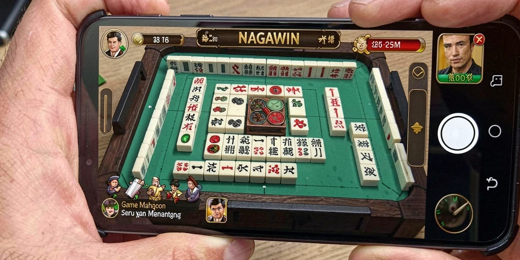 Screenshot NAGAWIN menampilkan aksi menarik dalam permainan Mahjong.
