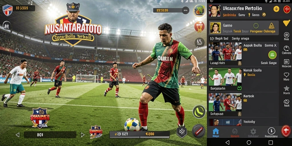 Tampilan gameplay menarik dari NUSANTARATOTO dengan aksi sepak bola yang mendebarkan.