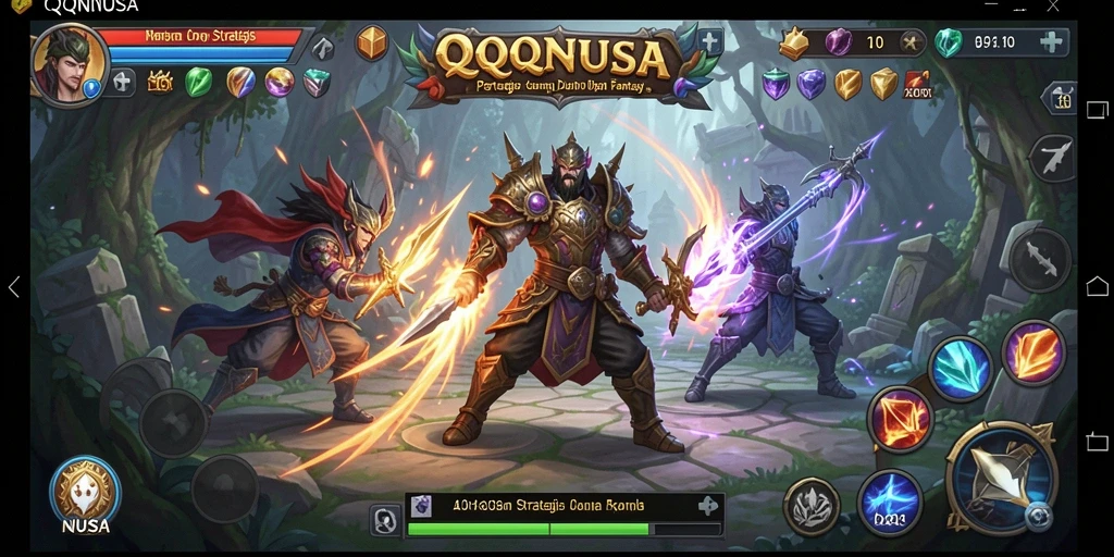 Gameplay seru dan pertarungan strategis di QQNUSA.