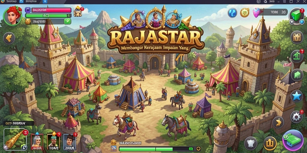 Tampilan gameplay <strong>RAJASTAR</strong> yang menakjubkan dan penuh strategi.