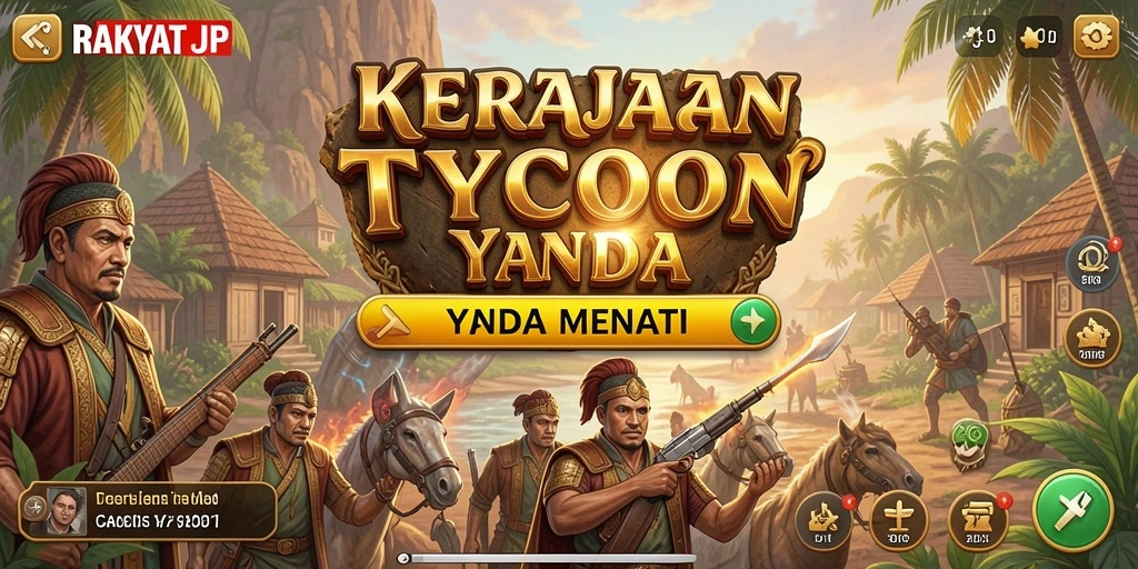 Tampilan gameplay RAKYATJP yang menarik dan penuh aksi tycoon.