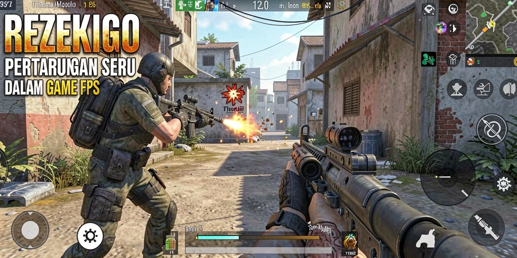 Screenshot gameplay menegangkan dari REZEKIGO dengan aksi seru dan grafis bagus.