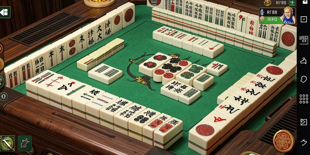 Screenshot utama RI188 menampilkan gameplay Mahjong yang menarik.